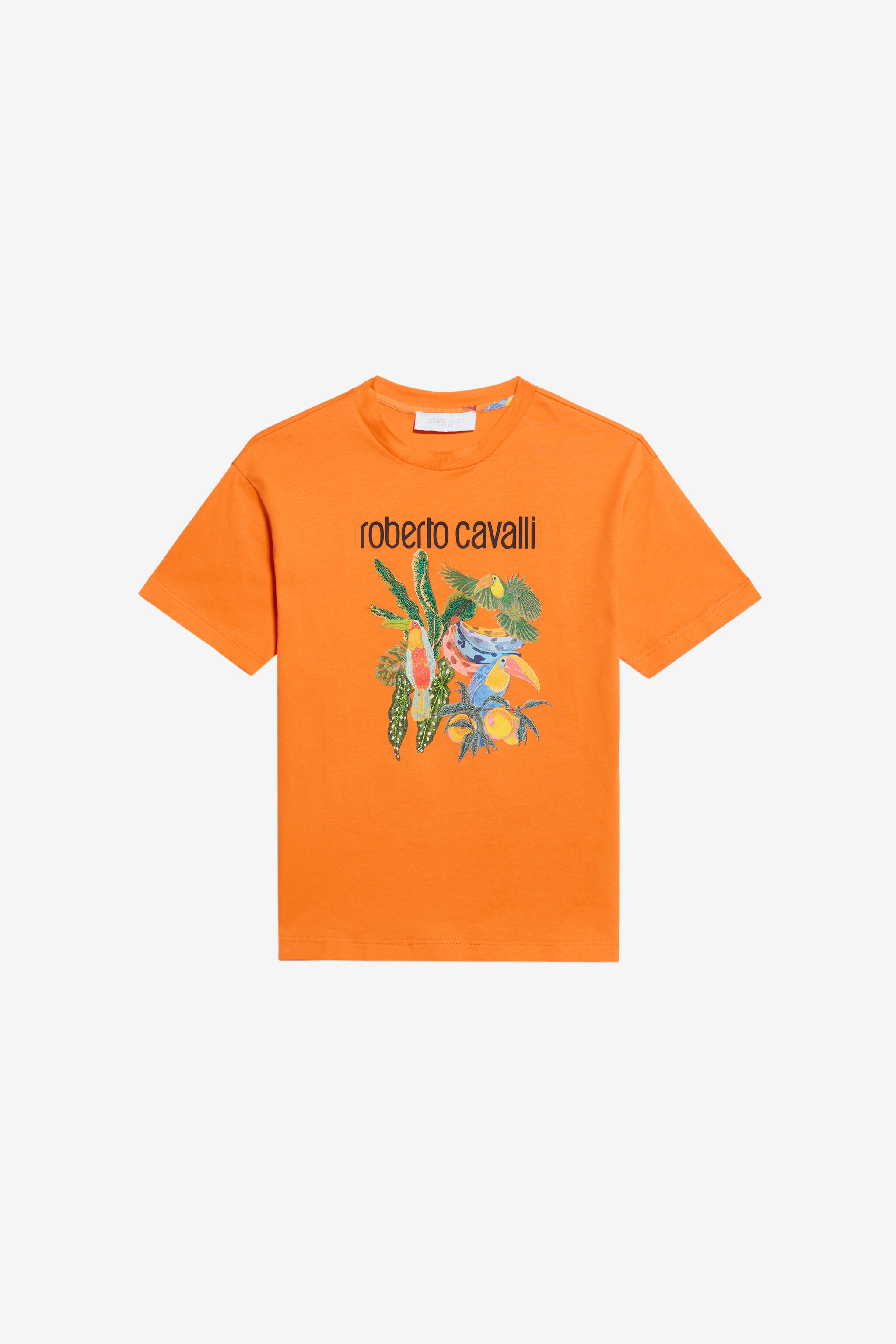 JU T-shirt Stampa Tropical  ORANGE B.OF PARDISE WJT62D-JD001