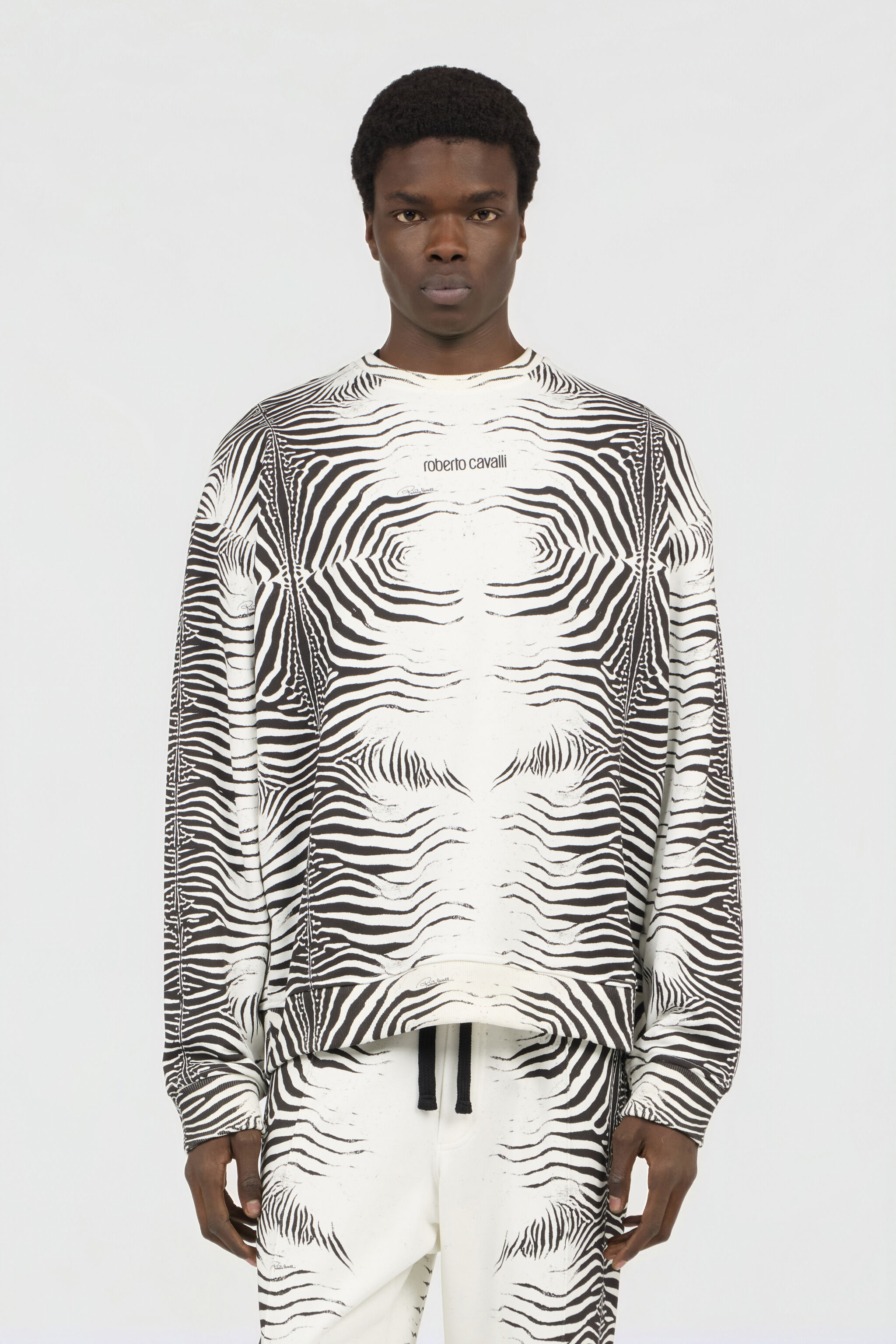 RC Sweatshirt Mit Zebra-Print WHITE/BLACK ZEBRA SOT66I-CF050