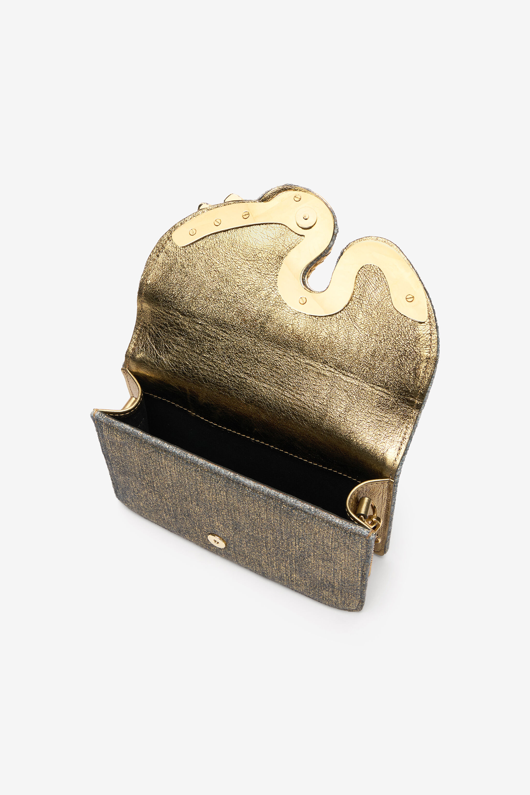 RC Sac doré effet brossé avec serpent GOLD WWB001-VZ010