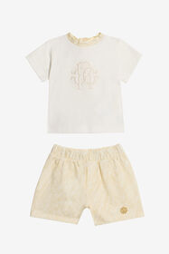 JU Monogram Zebra Print Cotton Set IVORY WJT809-JFR11