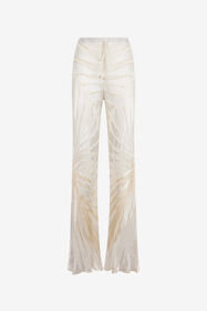 RC Trousers With Ray Devoré Print WHITE XKT201-FXI15