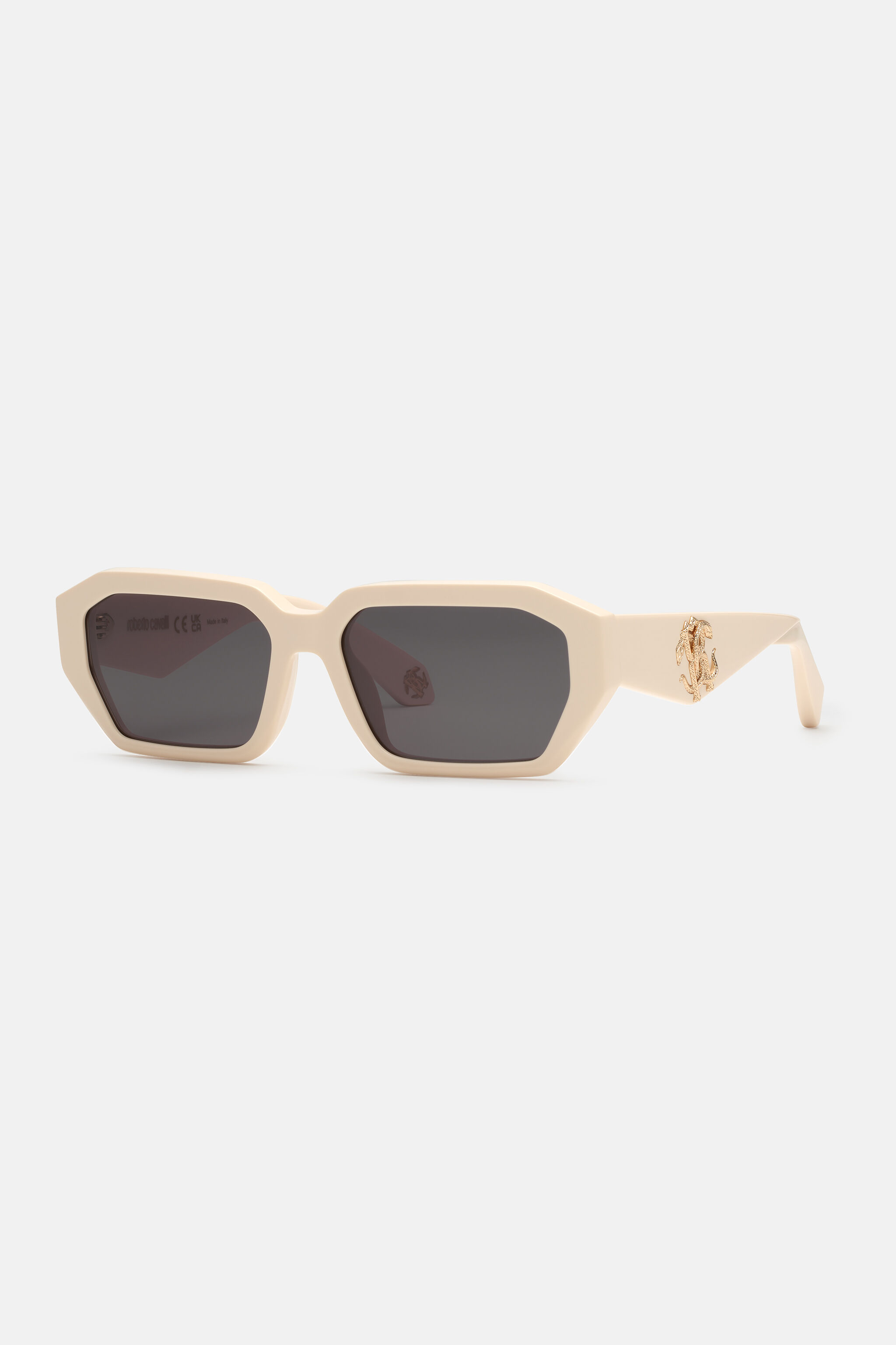 RC Sunglasses with wide rectangular front and fangs Marrón claro ALD031-ID194