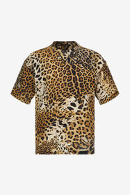 RC T-shirt with Jaguar Skin print Light Brown SRT62E-3PH91