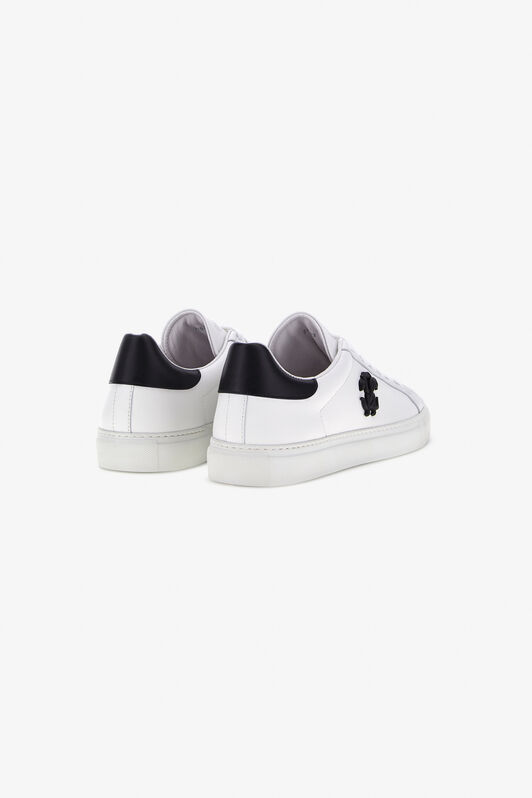 RC Sneaker In Pelle Bianca Con Monogram RC Bianco/Nero SRS009-PZA90