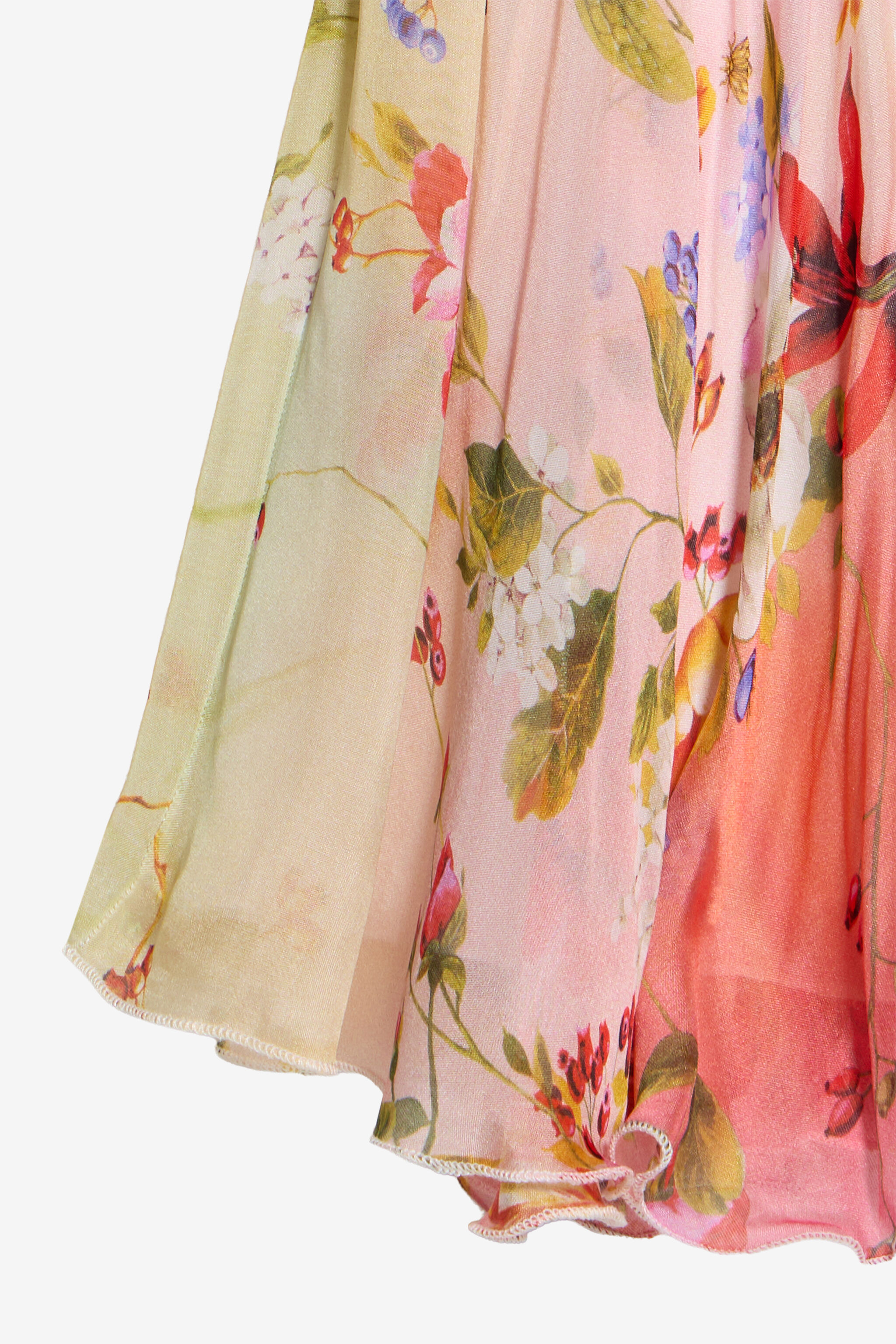 JU Kleid mit Miami Flowers-Print GREEN/FUXIA WJT11I-CTR64