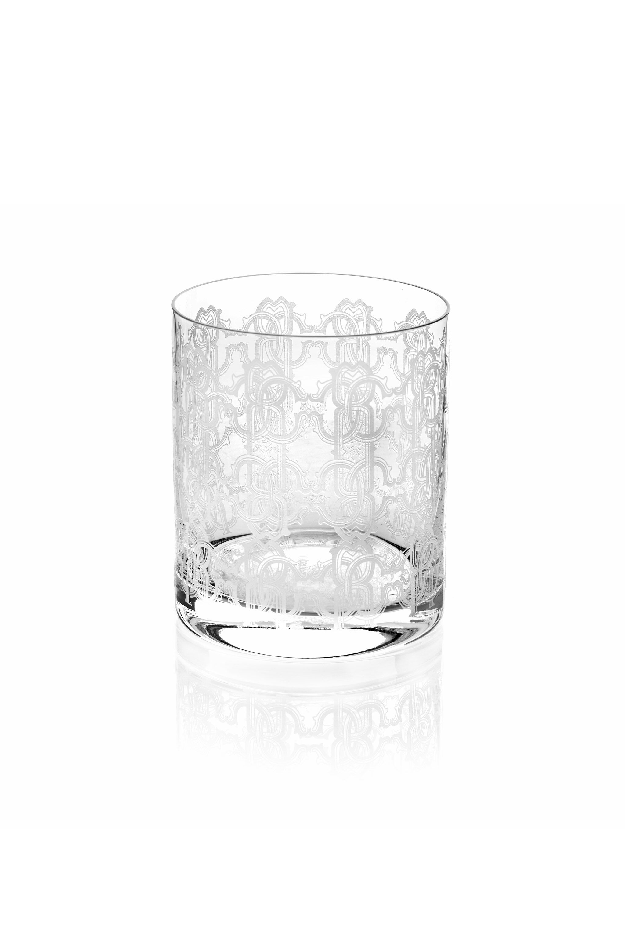 HO MONOGRAM ALLOVER PLATIN 2 GLASSES SET Silber RALA10-IA015