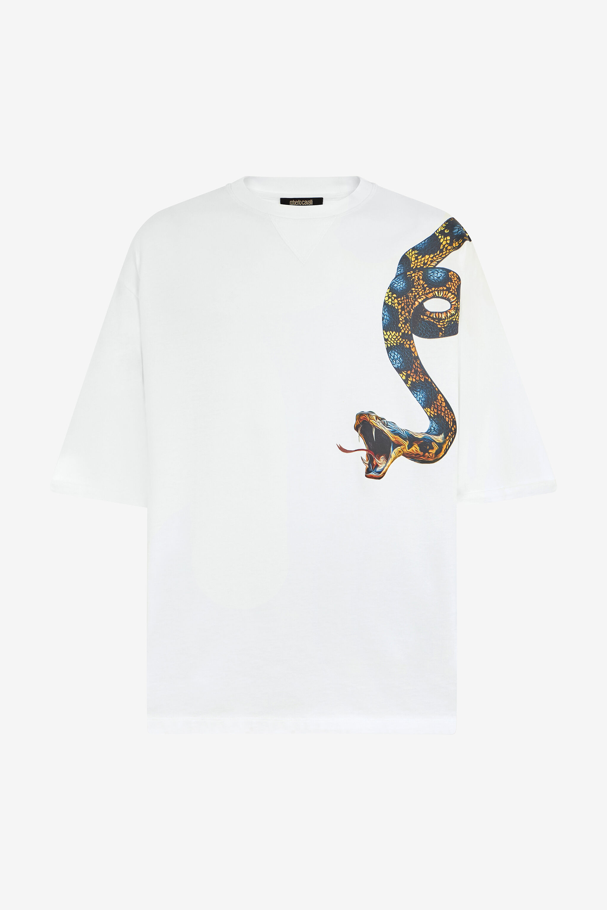 RC Camiseta oversize con estampado de serpiente WHITE WRT62B-JD060