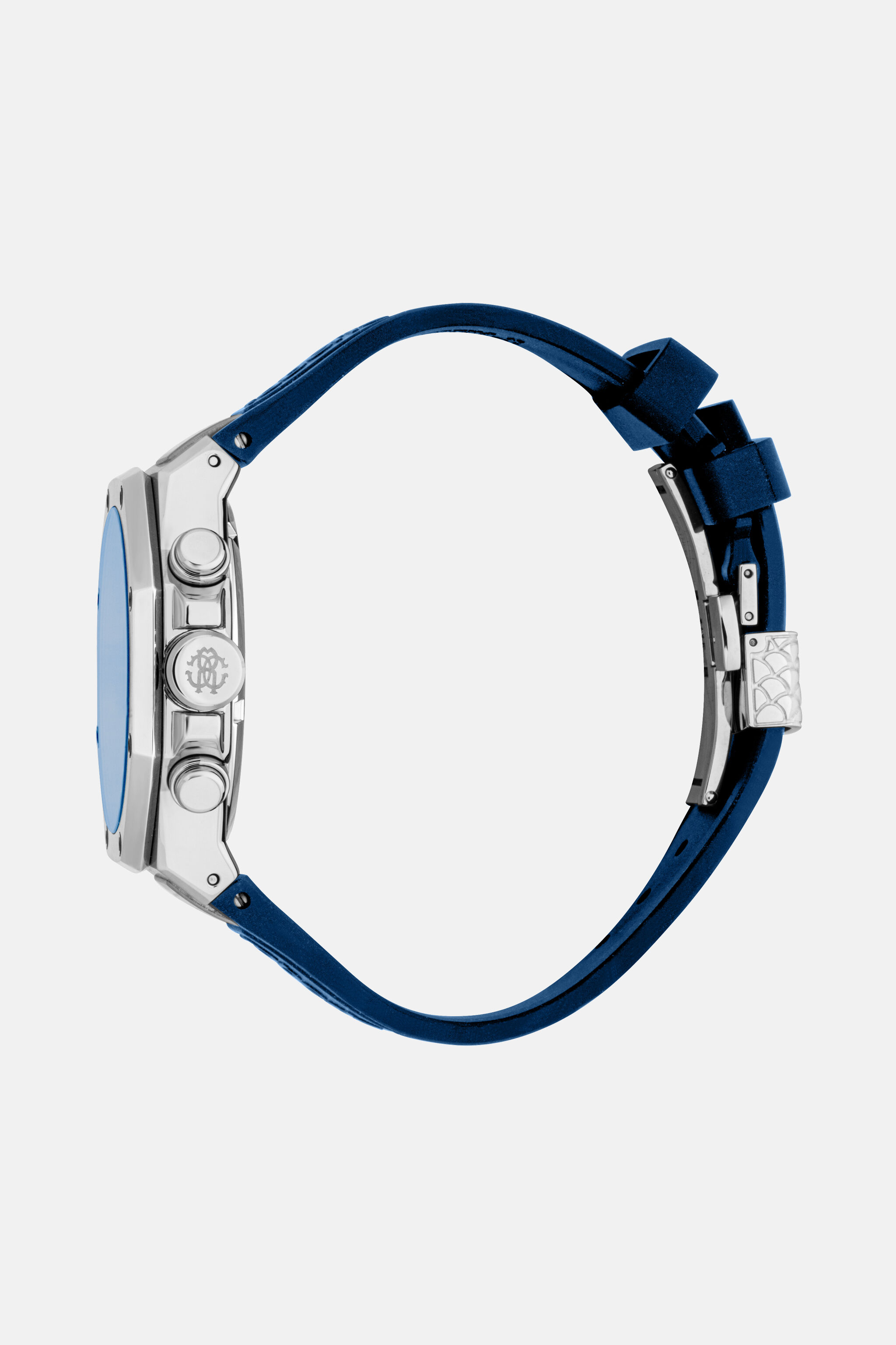 RC Uhr Für Herren Von Roberto Cavalli By Franck Muller SILVER DARK BLUE UALT07-IT536