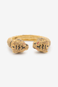 RC Bracelet Rigide Avec Têtes De Tigre Or UKG009-AM061