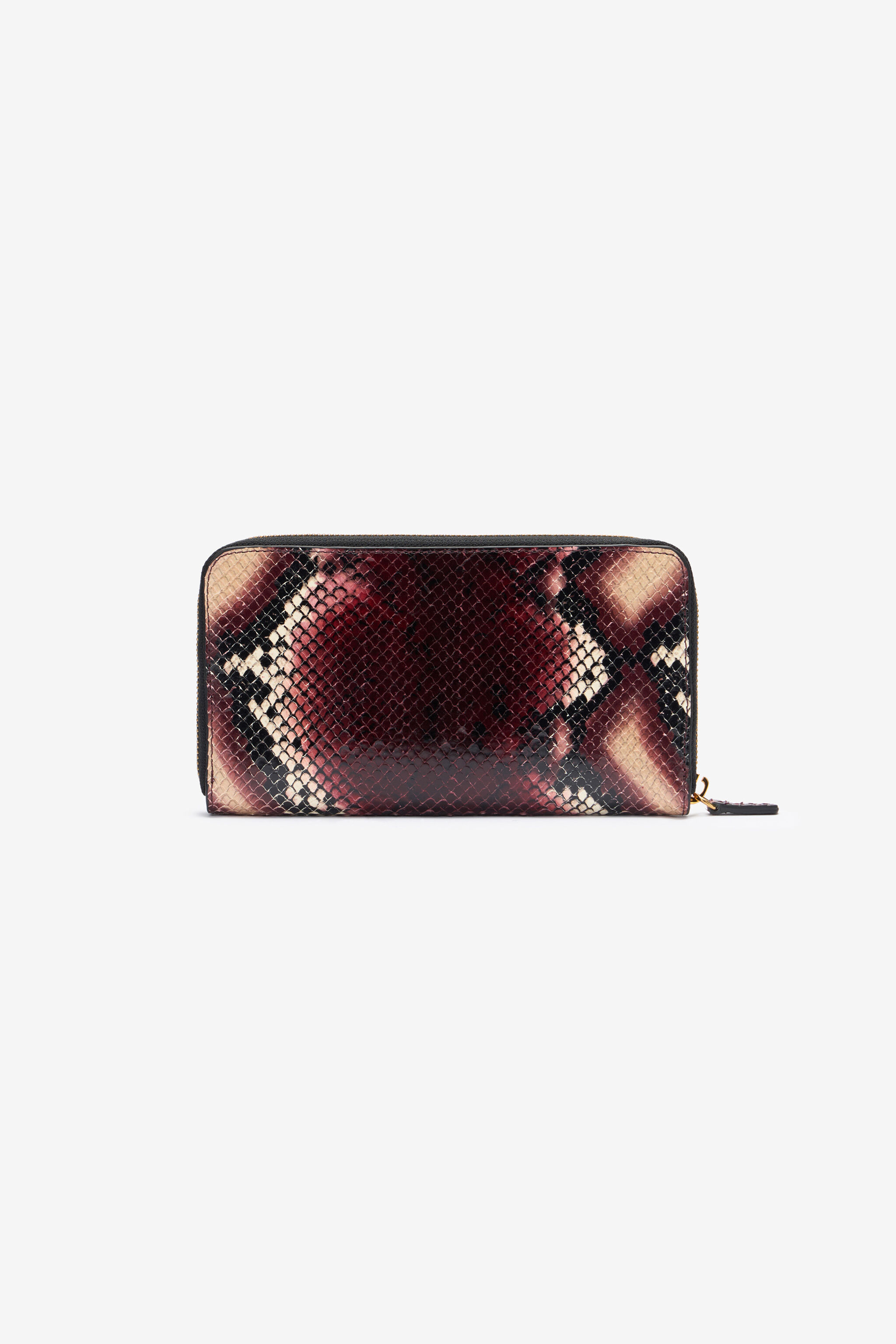 RC Cartera Con Cremallera De Piel Gofrada Morado TKA006-PZ02S