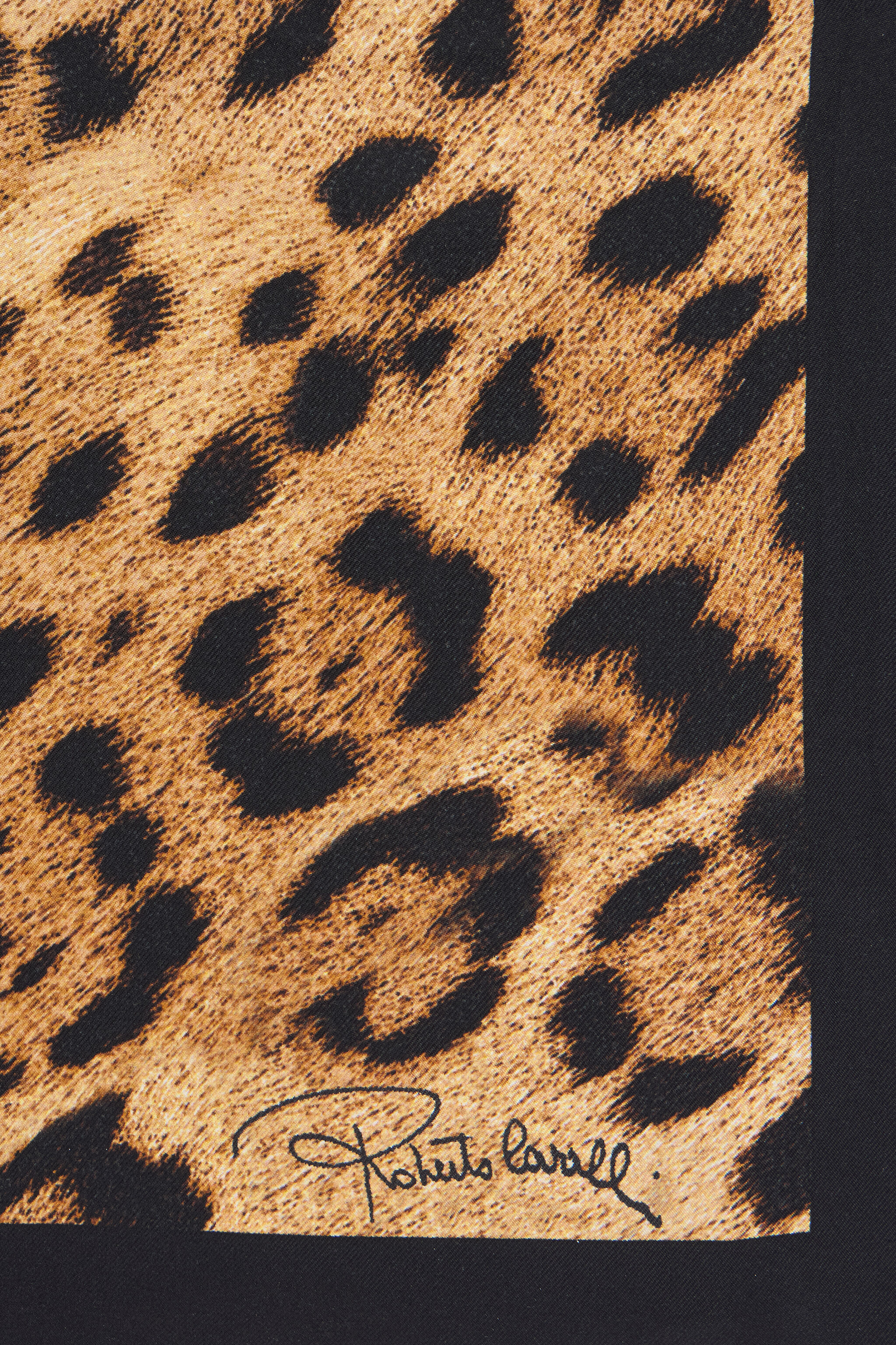 RC Pañuelo de seda con estampado de jaguar NATURAL WKI003-OZP73