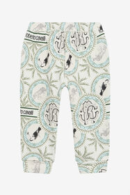 JU Maiolica Print Trousers IVORY/LIGHT BLUE UJT214-5OO42