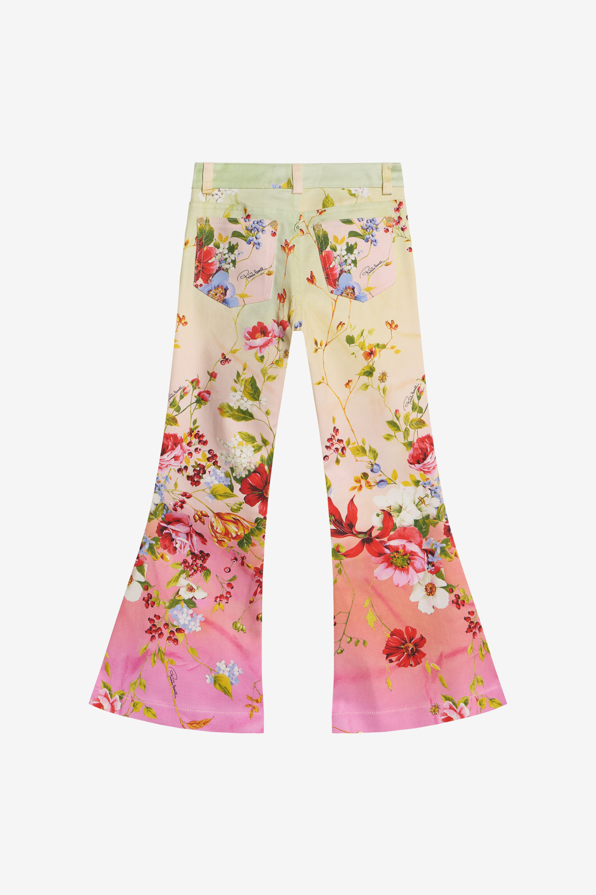 JU Hose mit Miami Flowers-Print GREEN/FUXIA WJT21N-DAR64