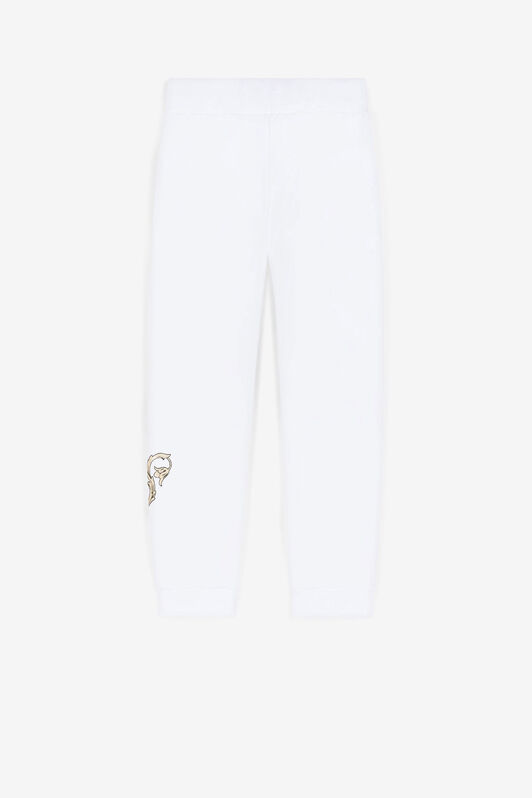 JU Pantalón de chándal con estampado Monograma RC Blanco QJT209-CF050
