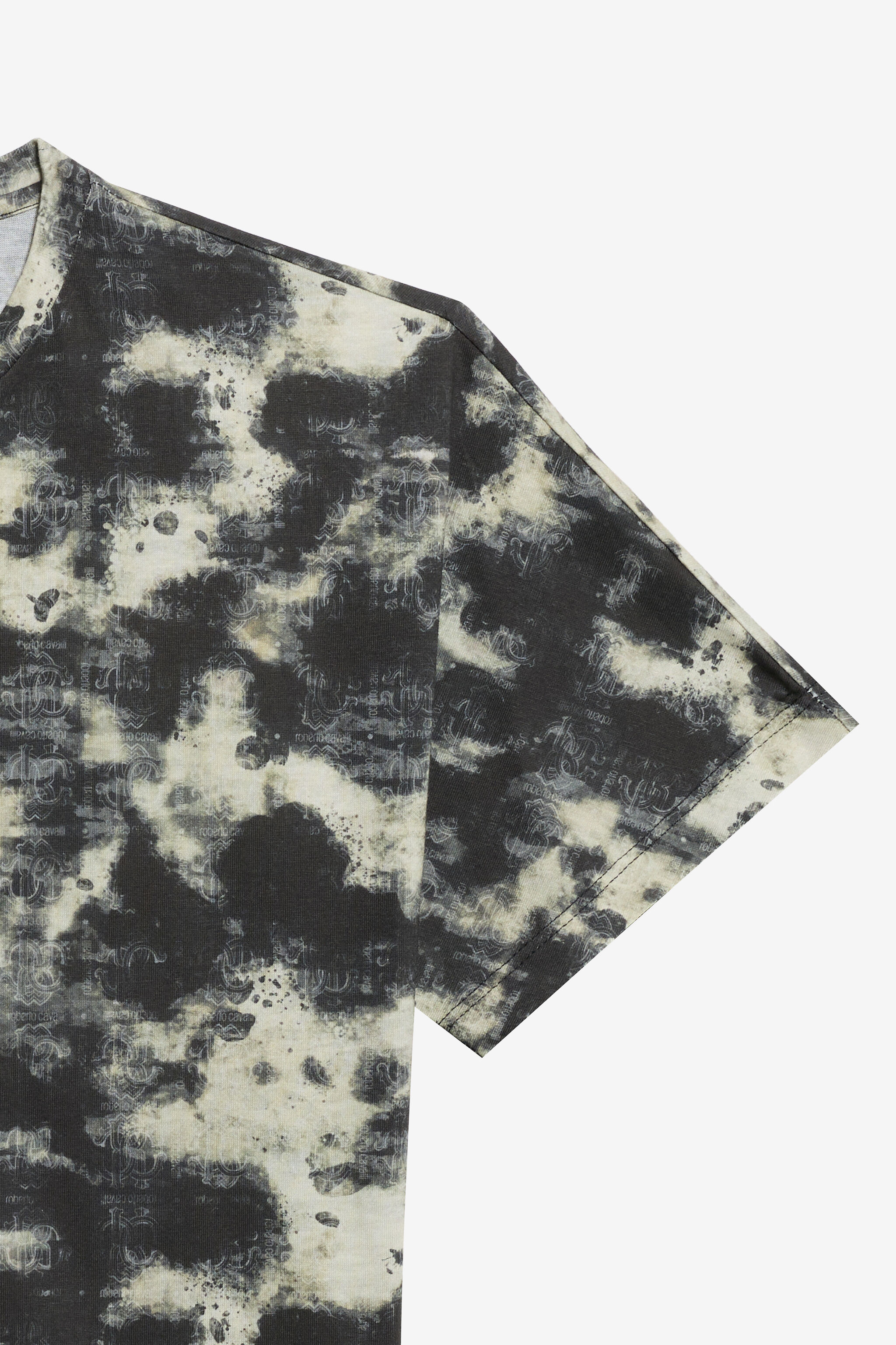 JU T-Shirt In Cotone con Stampa  Camouflage CAMOU BLACK WJT60O-JFR15