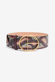 RC Shaped belt in printed leather Purple TWC003-PZ02S