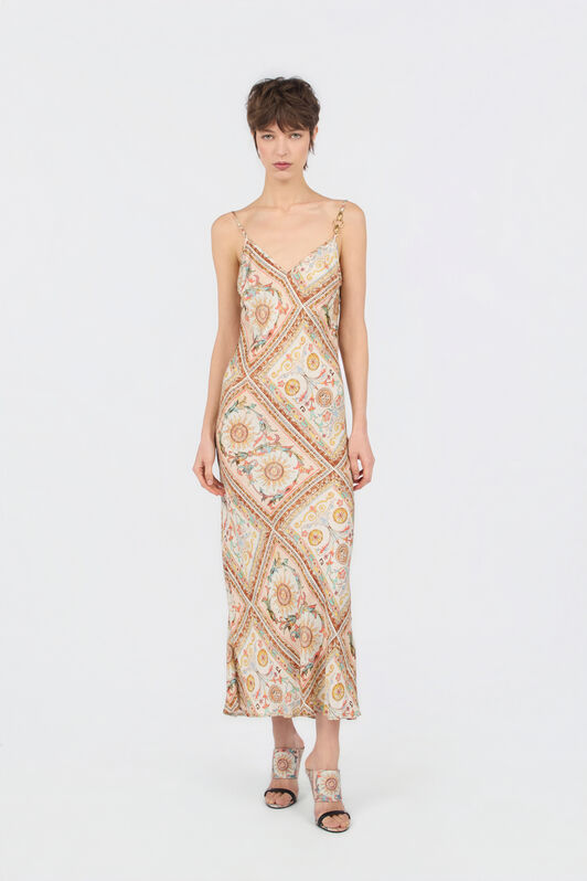 JC Persian Tarot Print Slip Dress SHIFTING SAND WFT310-WF708