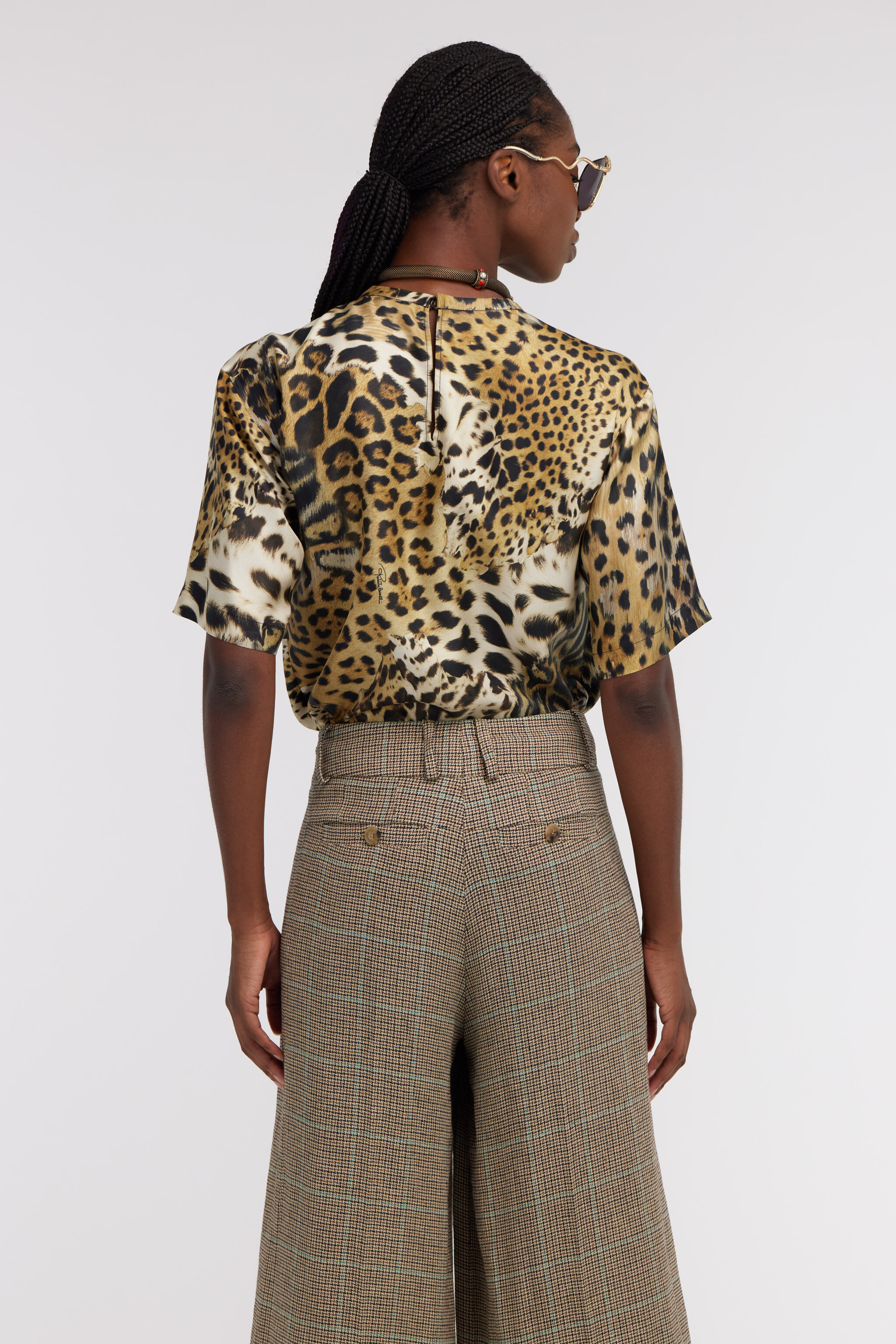 RC T-shirt with Jaguar Skin print Hellbraun SKT644-4QG34