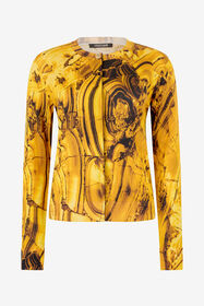 RC Cardigan With Amber Print Yellow VKM906-MQ034
