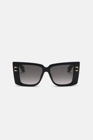 RC Sunglasses with wide rectangualr front with fangs Negro ALD023-ID180