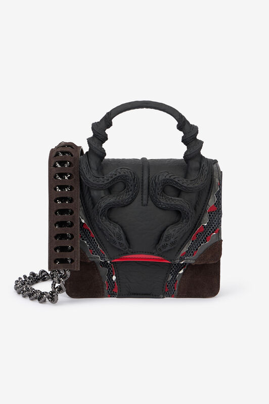 RC Tasche In Rot Und Schwarz Mit Schlangen NERO/ROSSO VWB003-PZS69