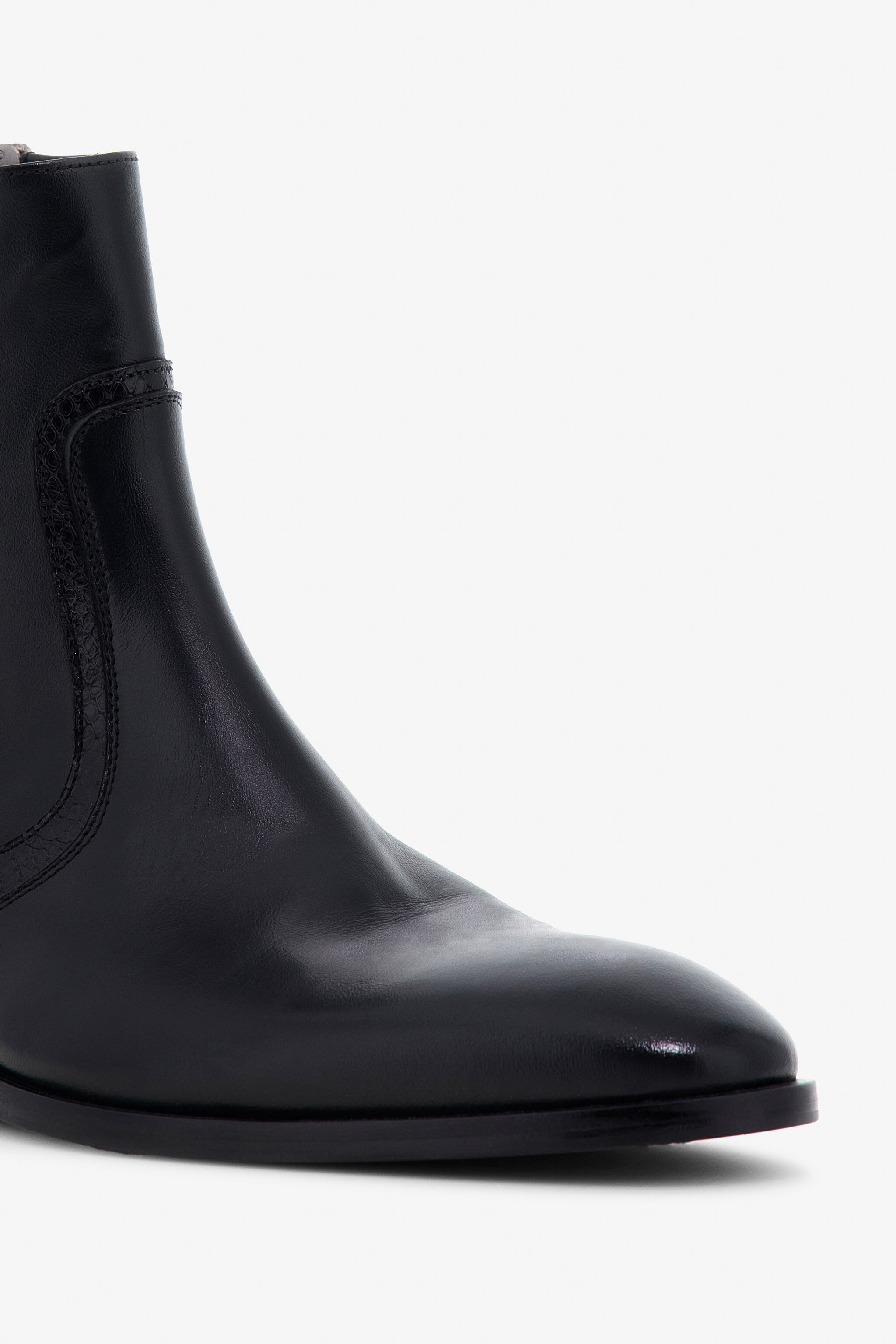 RC Chelsea Boots aus Leder Schwarz TRS010-PZ01A