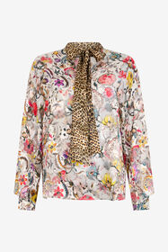RC Blouse with Florentine Flowers Print BEIGE WQT712-HER29