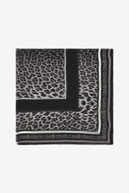 RC Roberto Cavalli shawl with Giaguaro Heritage print Dark gray SYI00G-2NL53