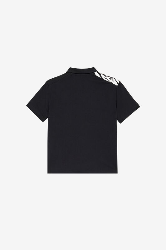 JU Polo Piel De Tigre Con Monograma RC Y Logotipo Negro UJT64A-JD001