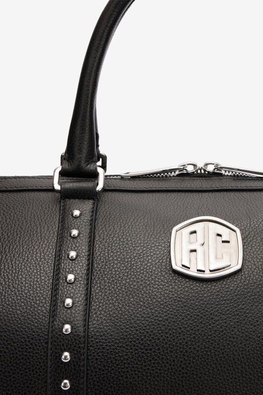 RC Bolso De Viaje De Piel Abatanada Negro VRB009-PZB05