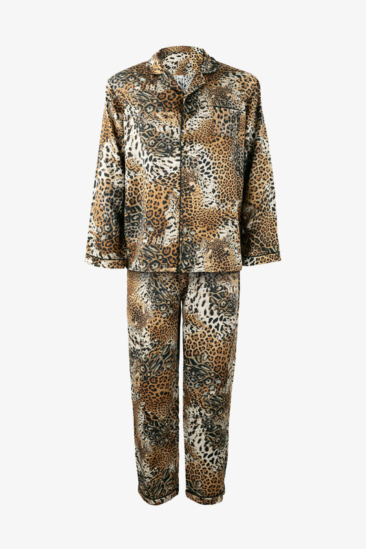 HO Herren-Seidenpyjama mit Jaguar-Skin-Print JAGUAR SKIN VALH08-IH017