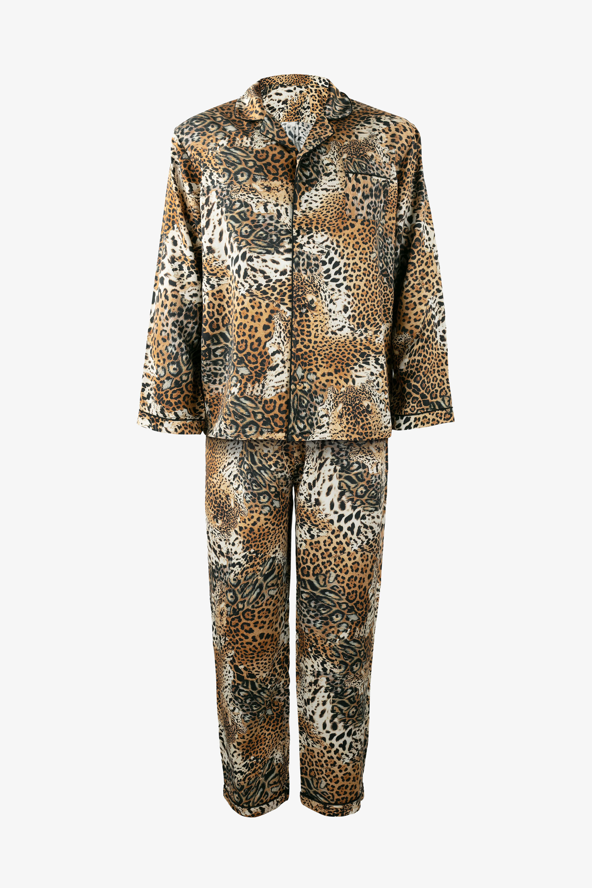 HO Herren-Seidenpyjama mit Jaguar-Skin-Print JAGUAR SKIN VALH08-IH017