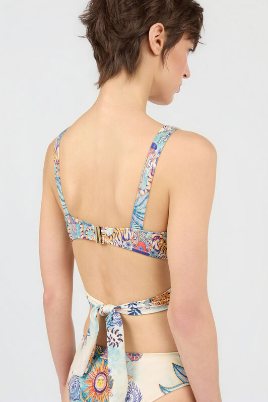 JC Einteiliger Badeanzug mit Tropical Garden-Print 217 AZZURRO + 582 AR WFM034-WF753
