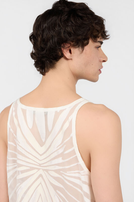 RC Top With Ray Devoré Print NATURAL WHITE XRT600-HLI15
