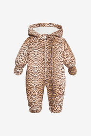 JU Leopard Print Padded Jumpsuit NATURAL VJT400-5RO52