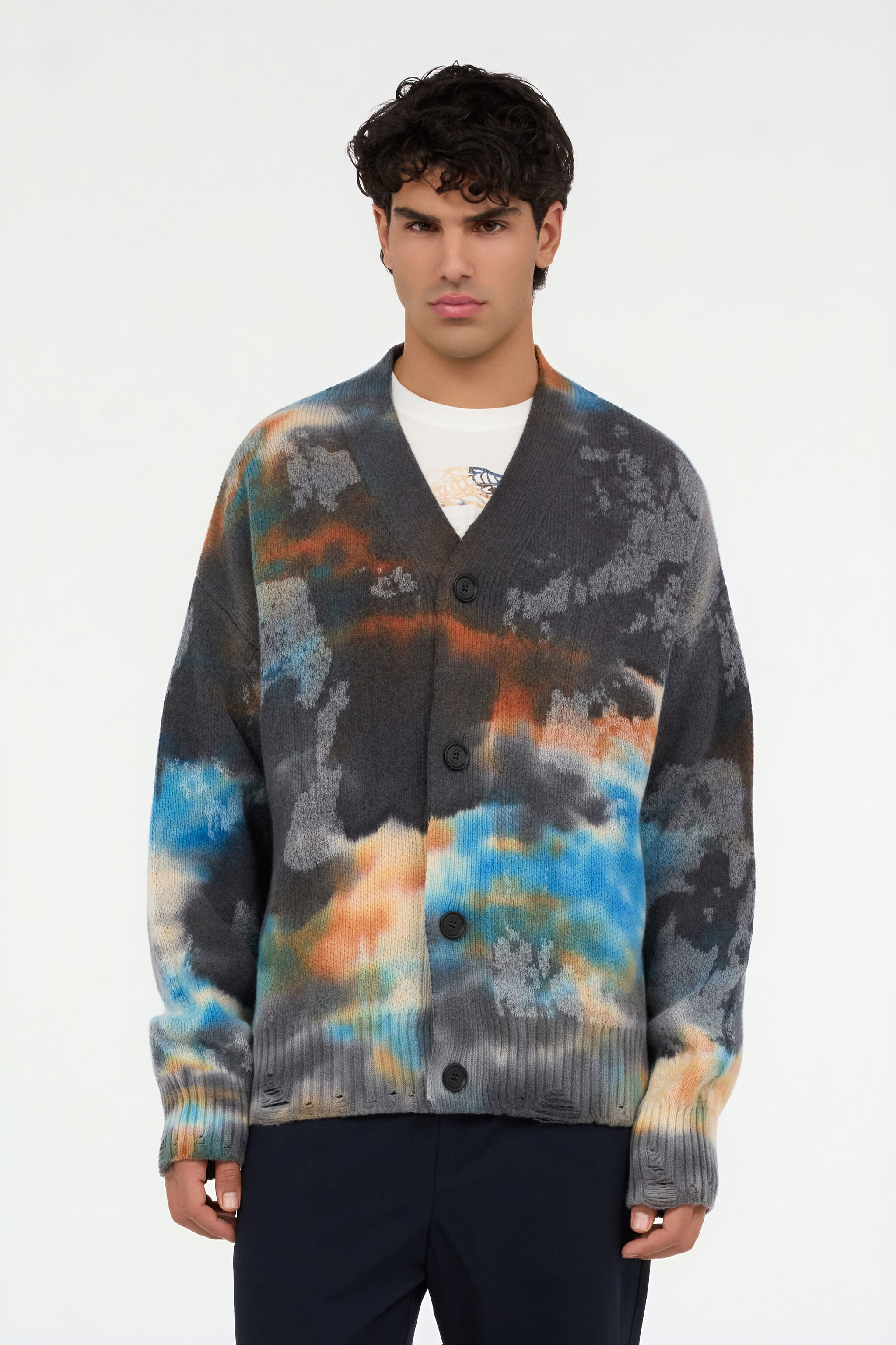 JC Multicolor-Pullover mit Rusty Stain-Druck MULTICOLOR SCURO VFM016-VF064