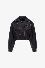 JC Just Cavalli leather bomber jacket Black SFP002-SF037