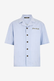 RC Chemise à rayures avec logo brodé BLUE WHITE WNT761-CH006