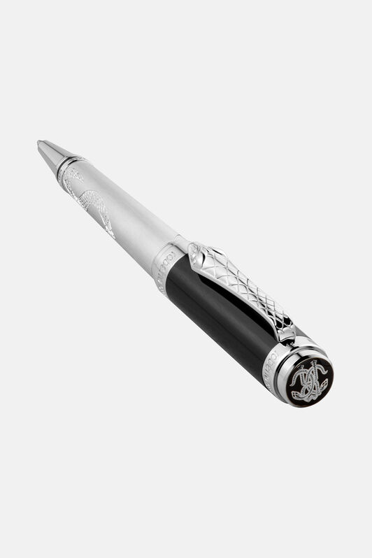 RC Roberto Cavalli Serpentine Ballpoint Pen SILVER BLACK VALG01-IG257