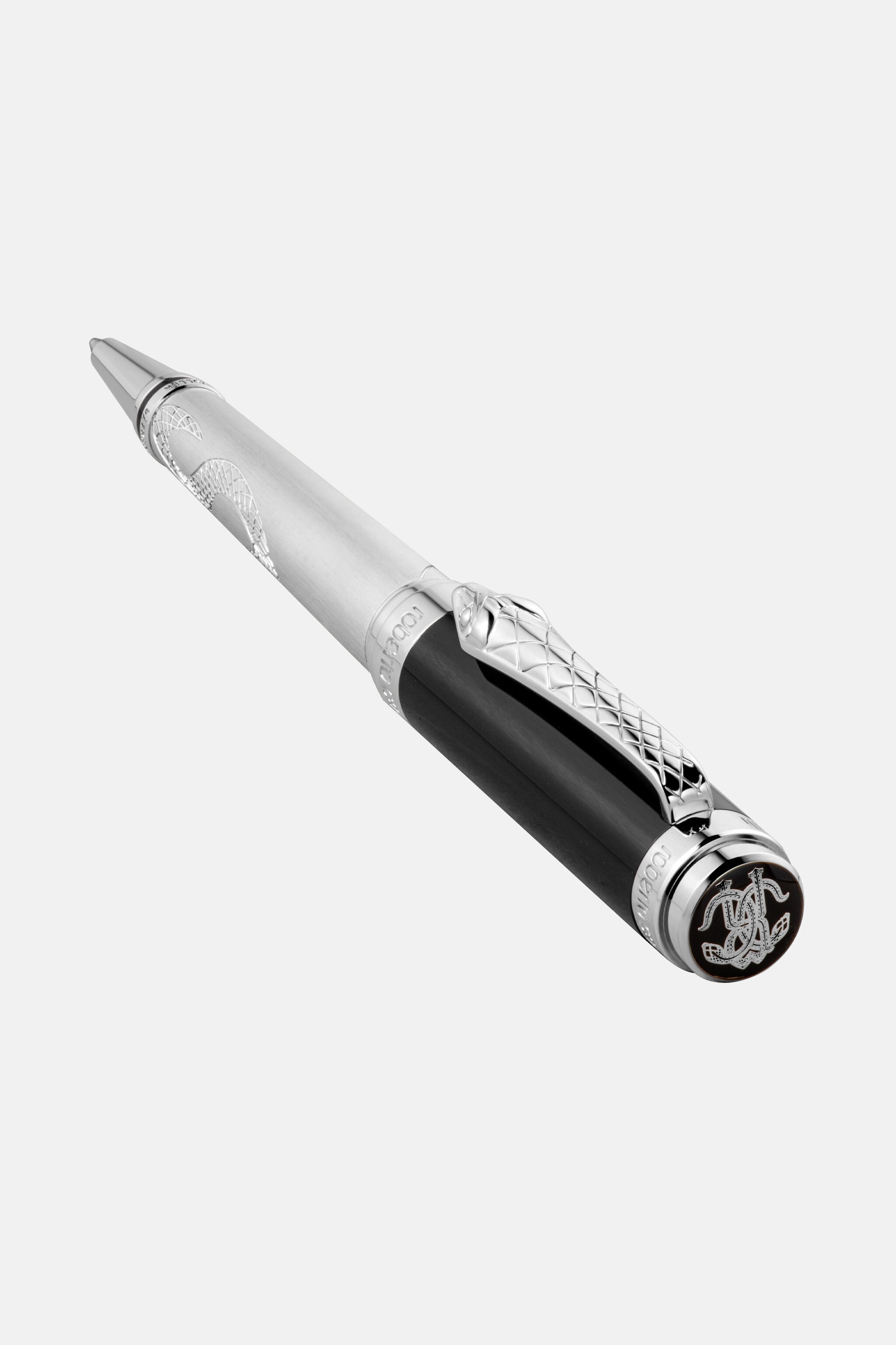 RC Roberto Cavalli Serpentine Ballpoint Pen SILVER BLACK VALG01-IG257