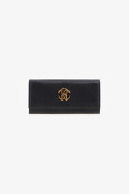 RC Portefeuille En Cuir Noir Avec Monogram RC Noir SKA002-PZ172