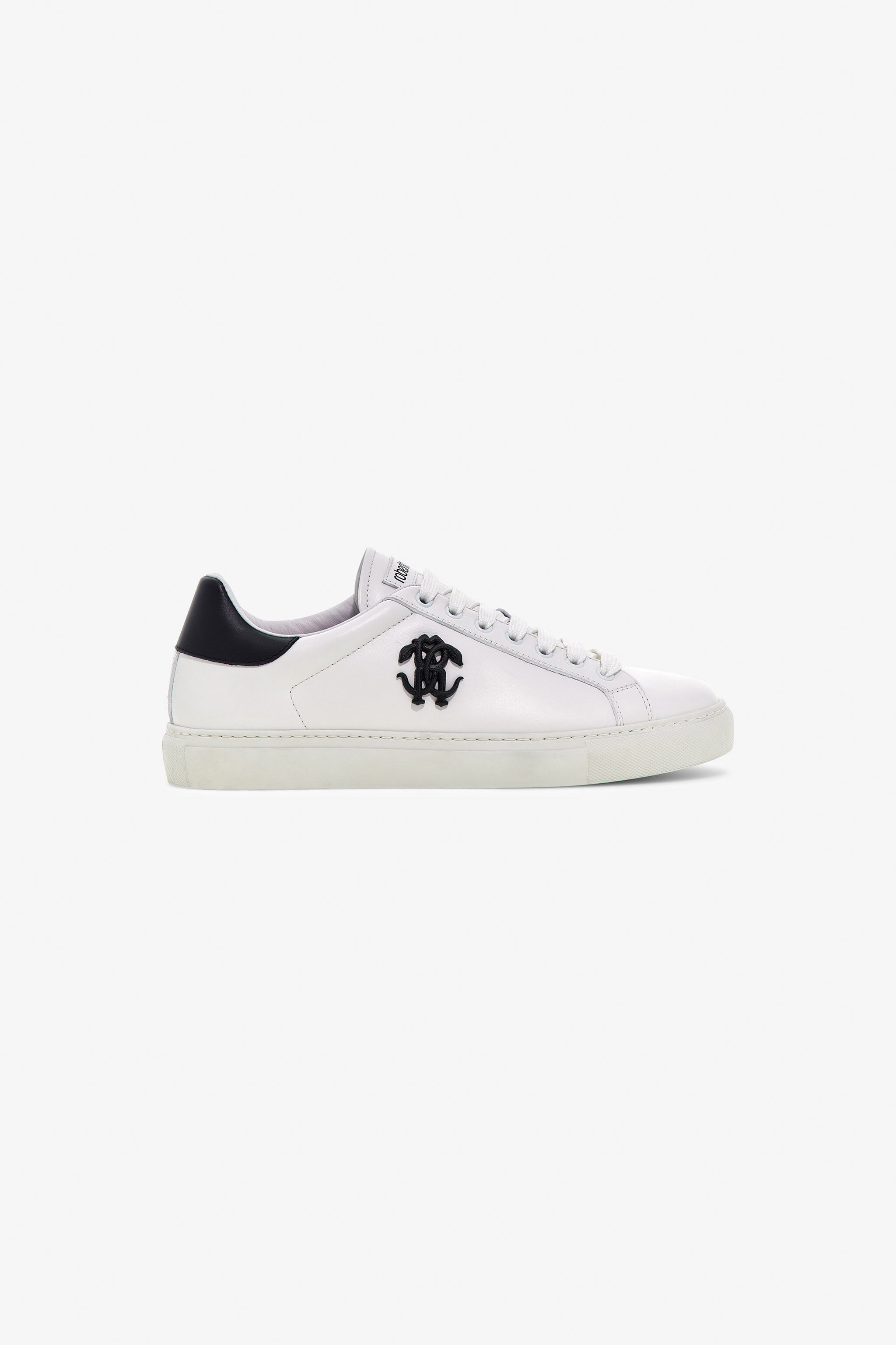 RC Sneaker In Pelle Bianca Con Monogram RC Bianco/Nero SRS009-PZA90