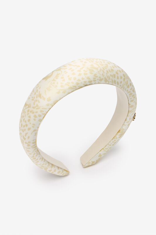 JU Diadema Con Estampado De Guepardos Y Cheetah Skin IVORY UJI00C-6DO35
