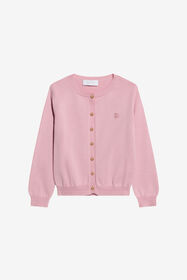 JU Cardigan Rosa In Cotone  PINK CRYSTAL ROSE WJM90C-MG001