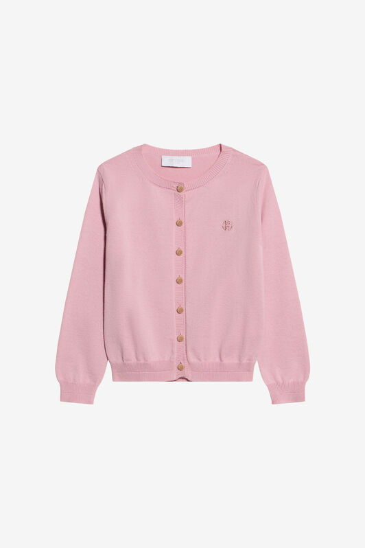 JU Cardigan Rosa In Cotone  PINK CRYSTAL ROSE WJM90C-MG001