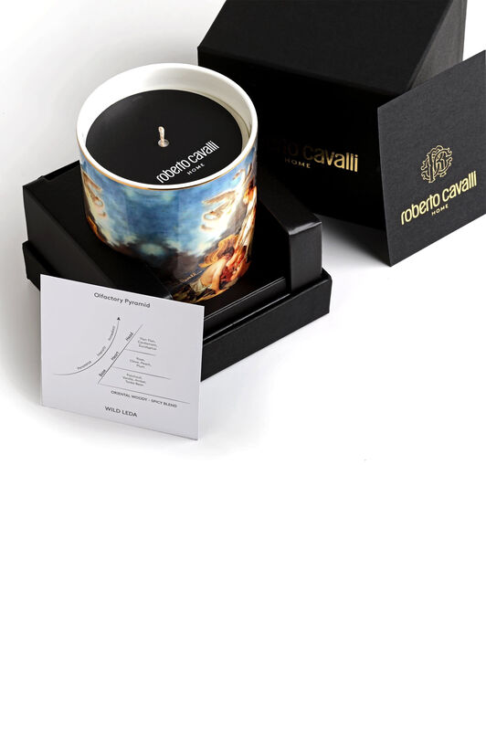 HO Portavelas de porcelana con estampado Wild Leda VARIANTE UNICA QALA05-IA005