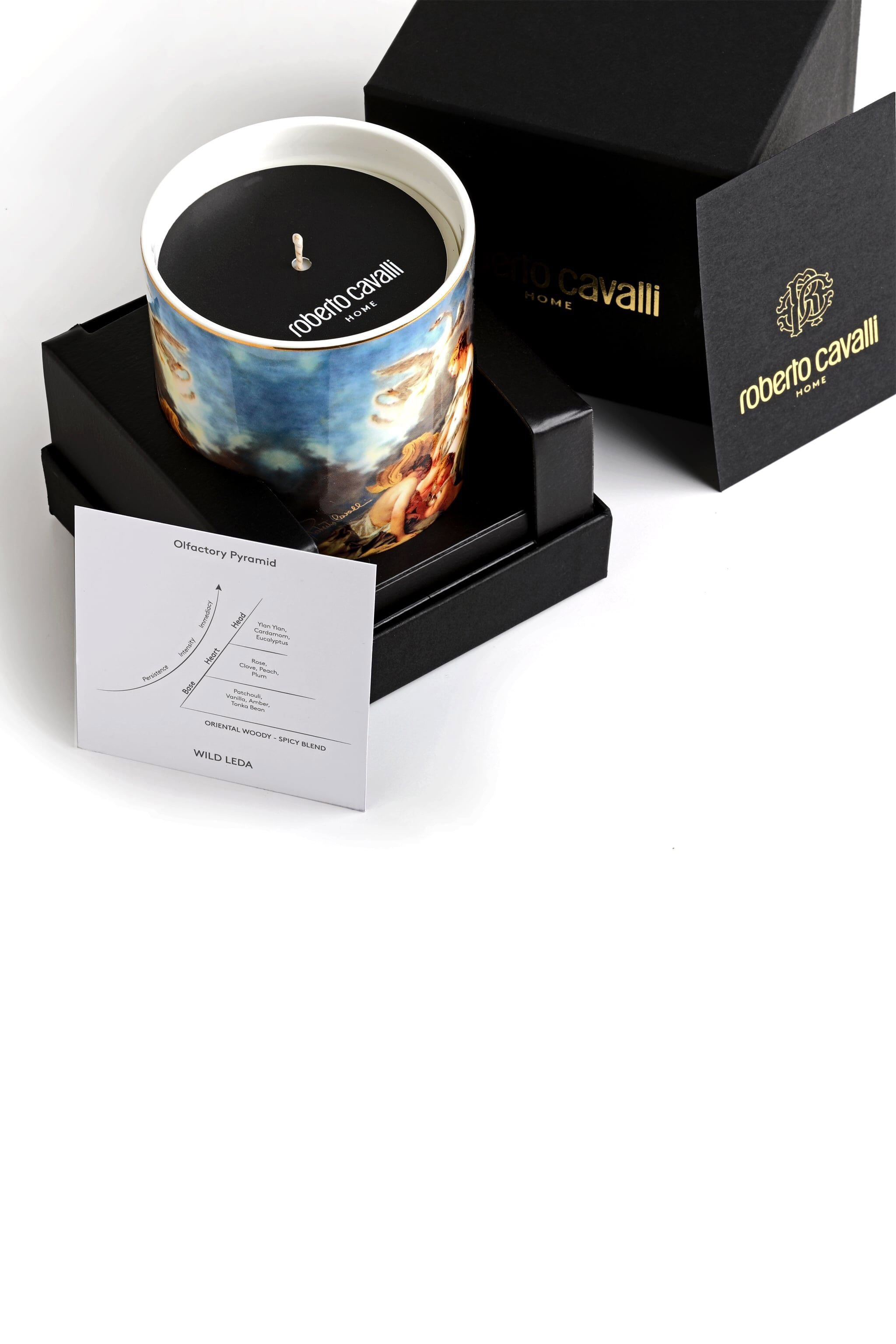 HO Portavelas de porcelana con estampado Wild Leda VARIANTE UNICA QALA05-IA005