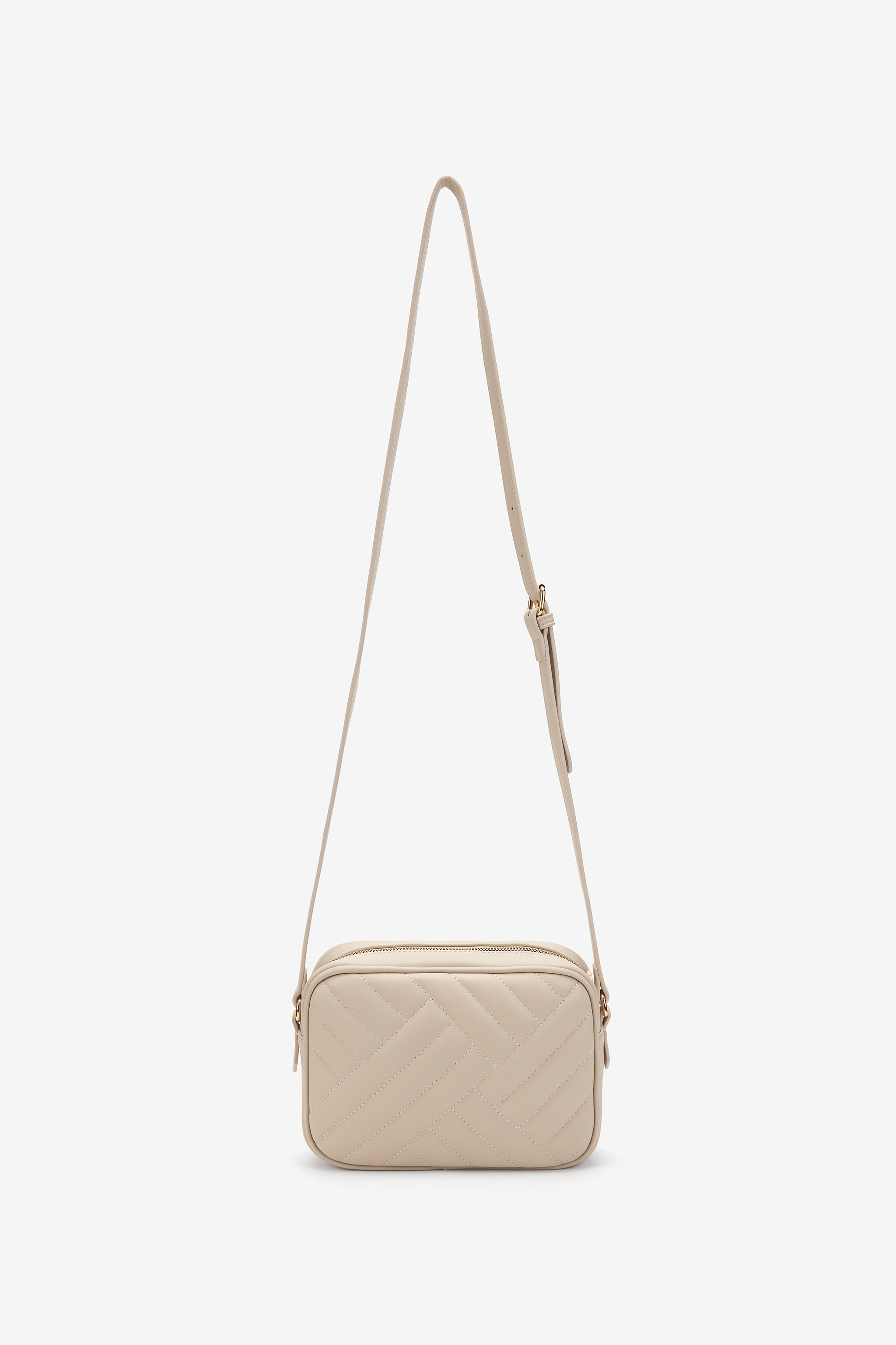 CL Gestepptes Crossbody-Tasche BEIGE SXB00E-AB076