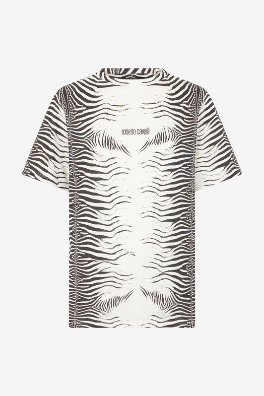 RC T-Shirt Mit Zebra-Print WHITE/BLACK ZEBRA SOT60L-JD020