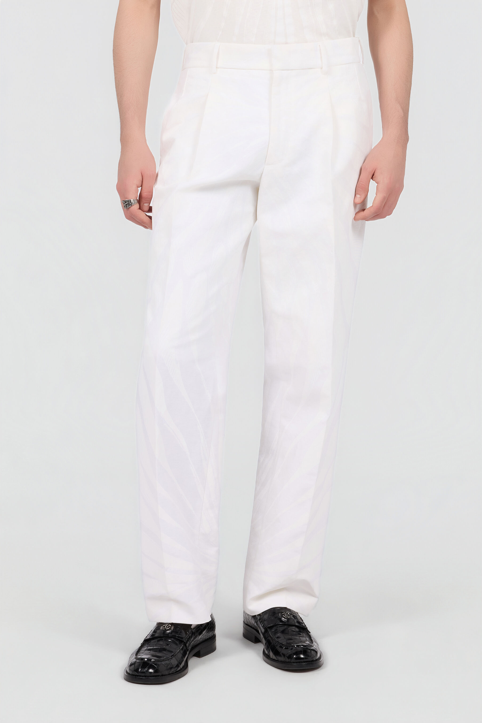 RC Trousers With Ray Print NATURAL WHITE XRT202-4NI15
